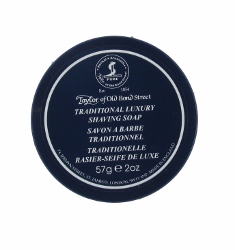 TAY-1053 Taylors Of Old Bond Street Blue travel bowl traditional soap 57g 